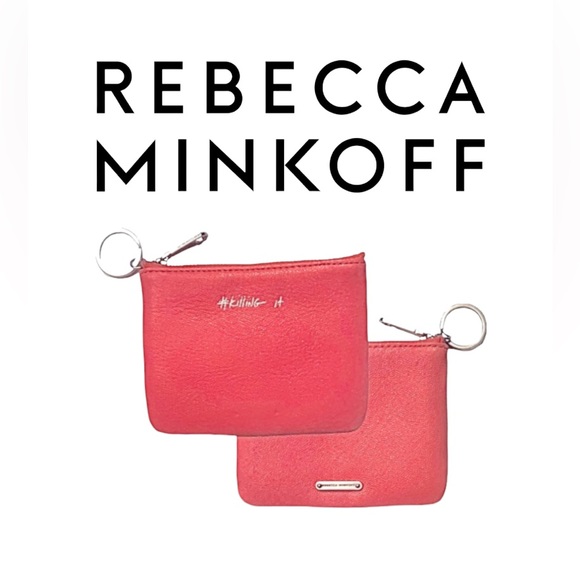 NEW REBECCA MINKOFF #killing Pink Leather Wallet Keyring. BNWOT. - Picture 1 of 4